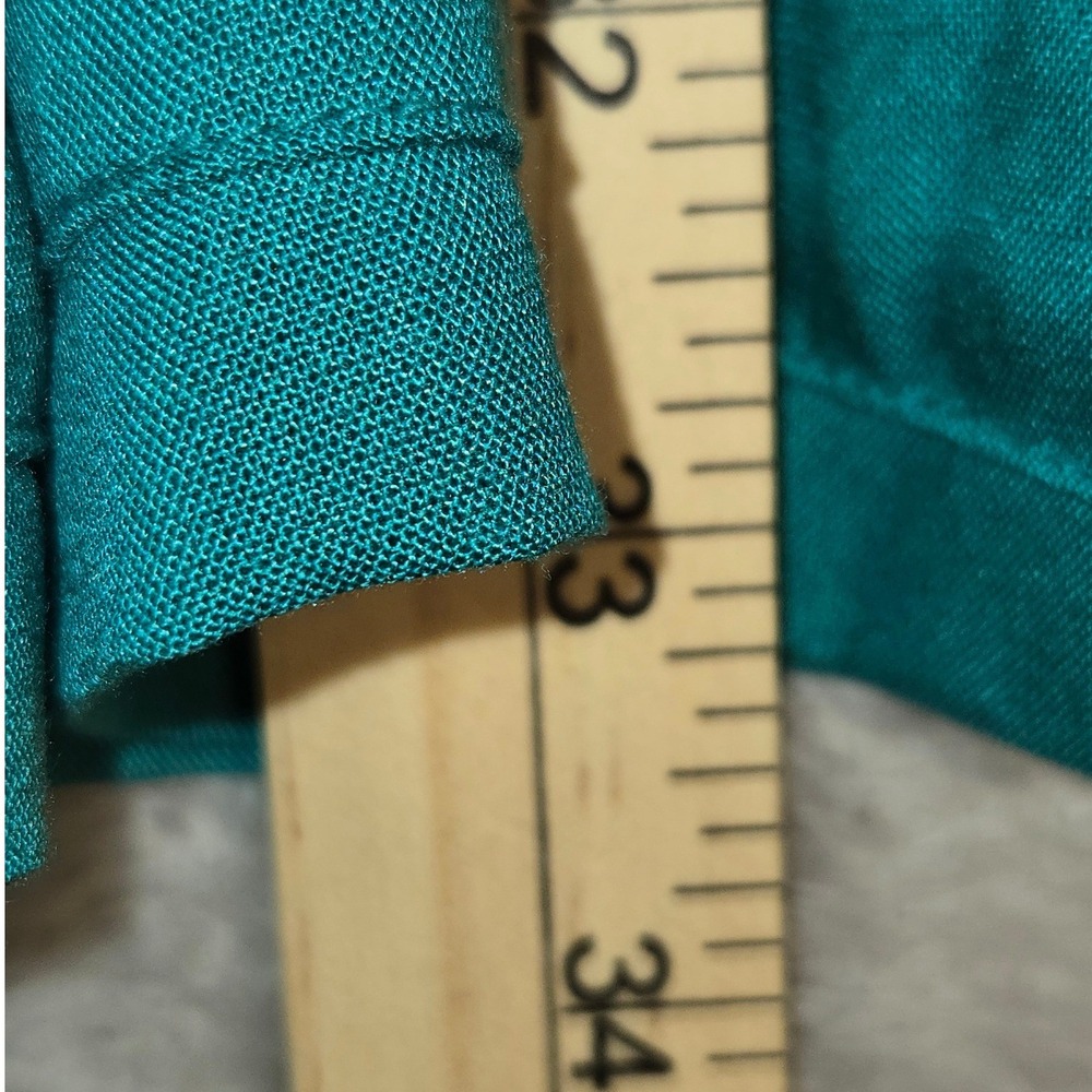 Soft Surroundings Kara Dress Tropical Green Tiered Maxi Knit Short Sleeve M - Picture 7 of 10